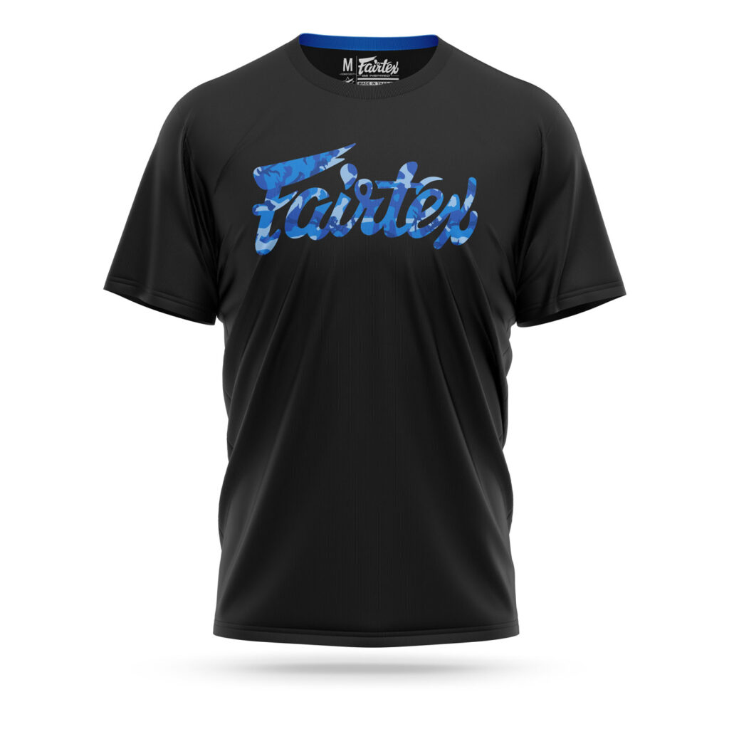 Fairtex camo logo t-shirt blue