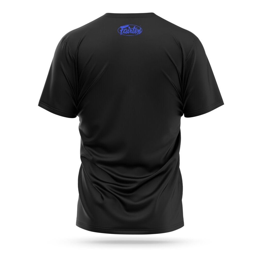 Fairtex neon blue shredded logo t-shirt