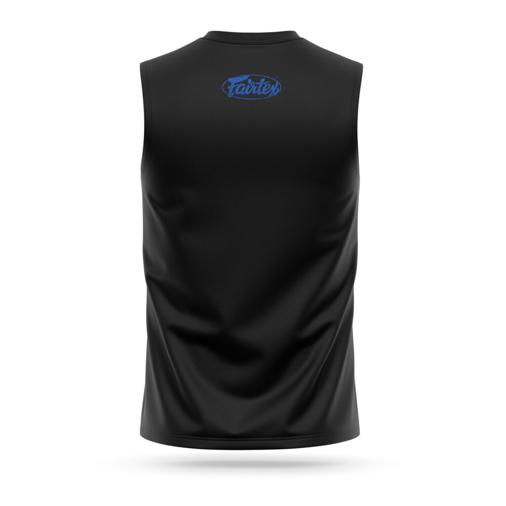 Fairtex sleeveless t-shirt black with blue logo