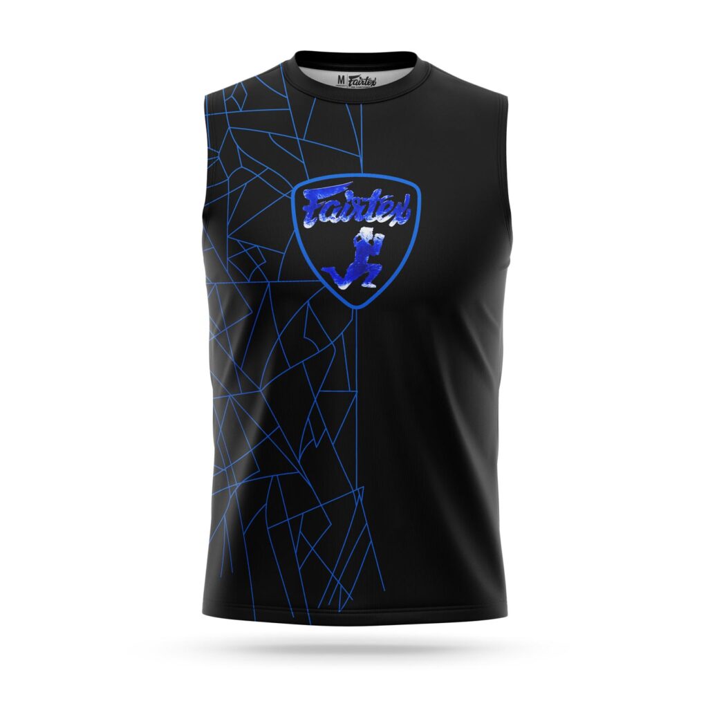 Fairtex sleeveless Lamborghini sport t-shirt blue