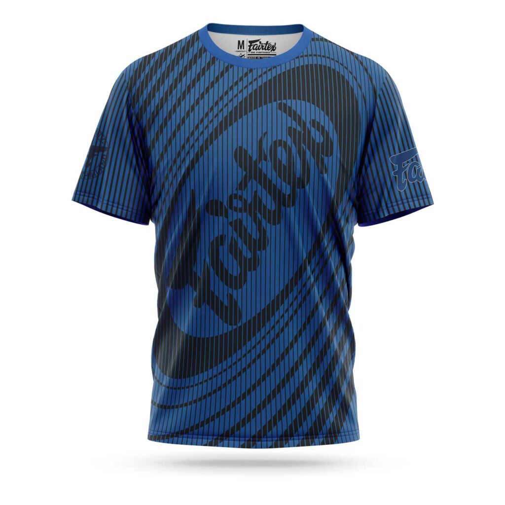 Fairtex sport t-shirt Thai stripes blue