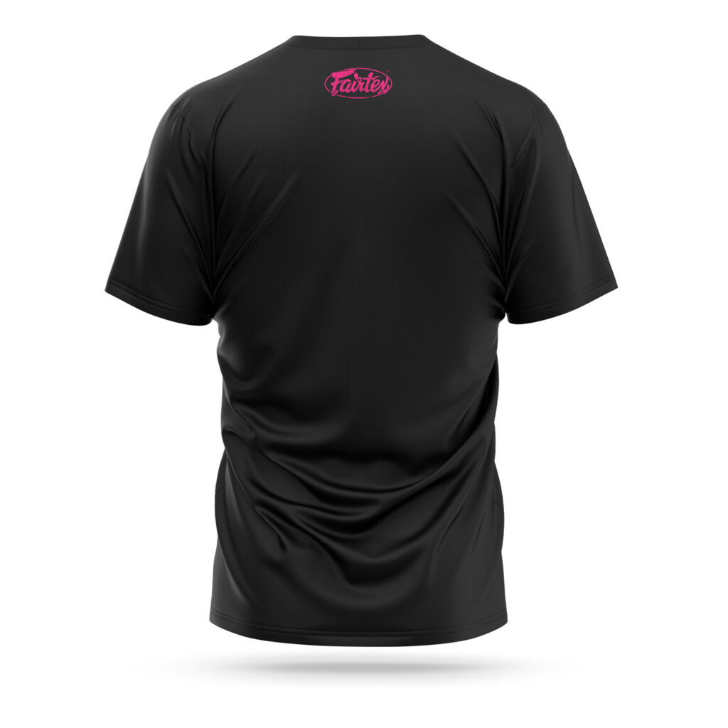 Fairtex neon pink shredded logo t-shirt