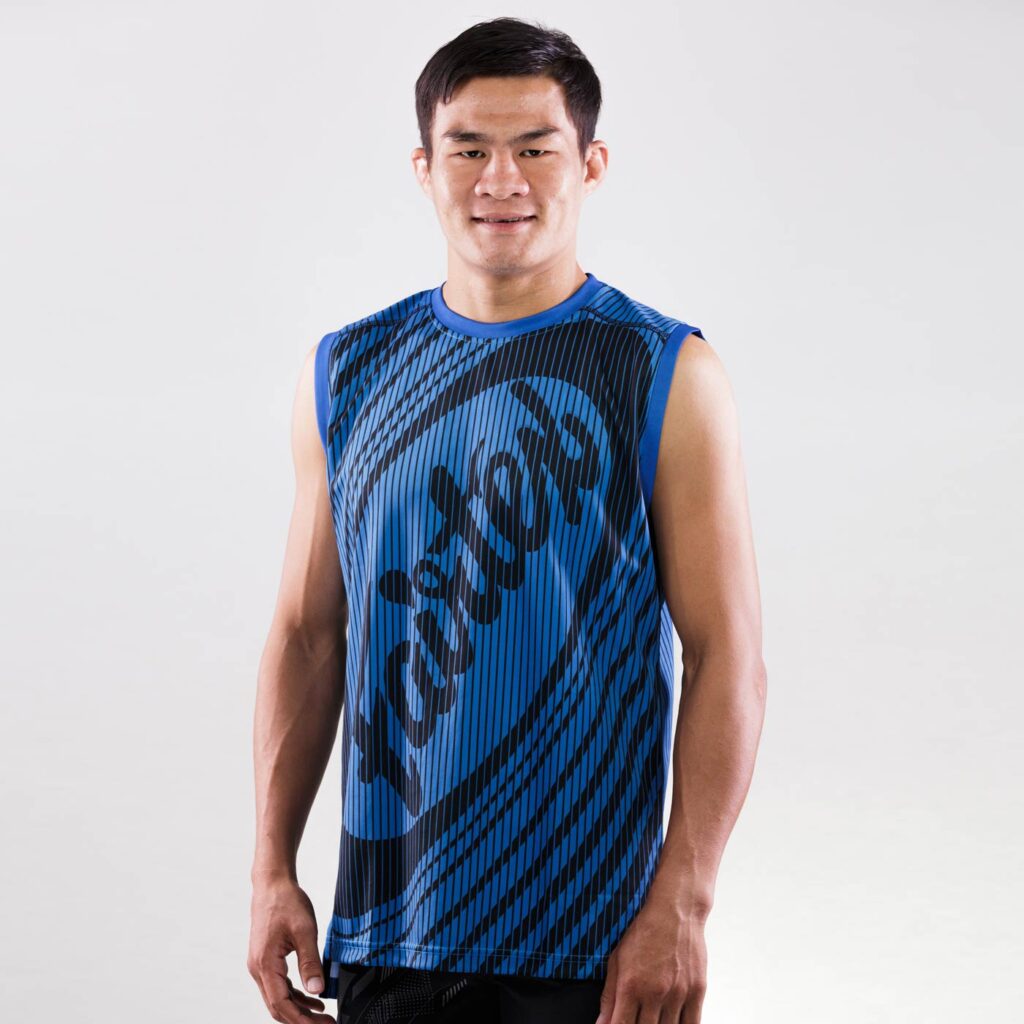 Saemapetch Fairtex sleeveless sport shirt thai stripes