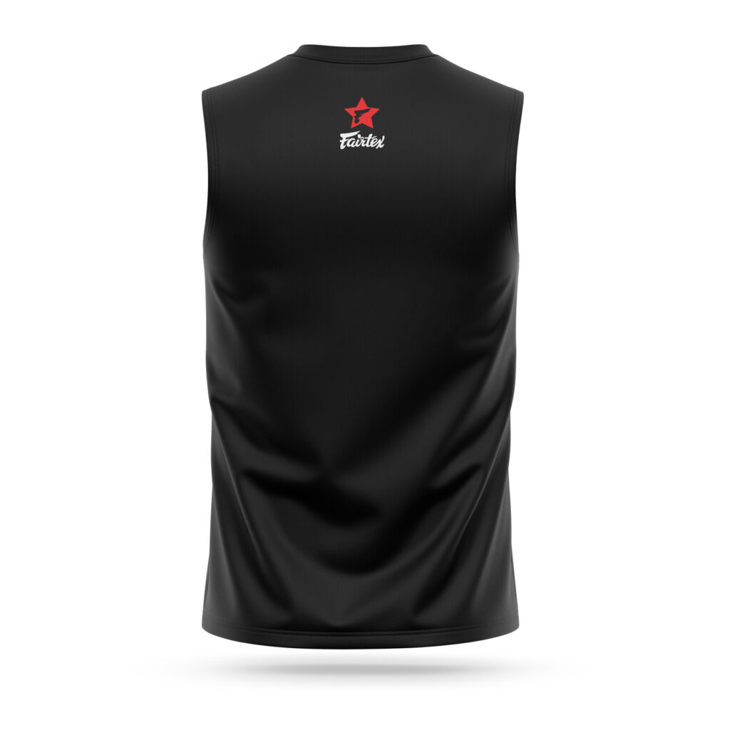 Fairtex black sleeveless t-shirt be inspired