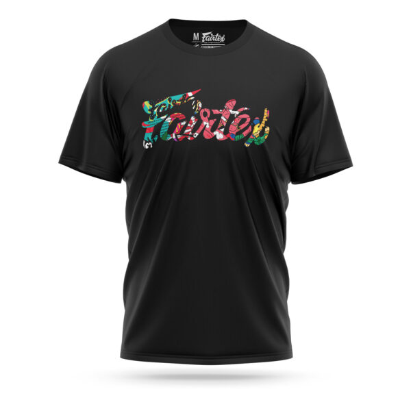 Fairtex black sport t-shirt Urface text