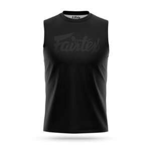 Fairtex sleeveless t-shirt black on black