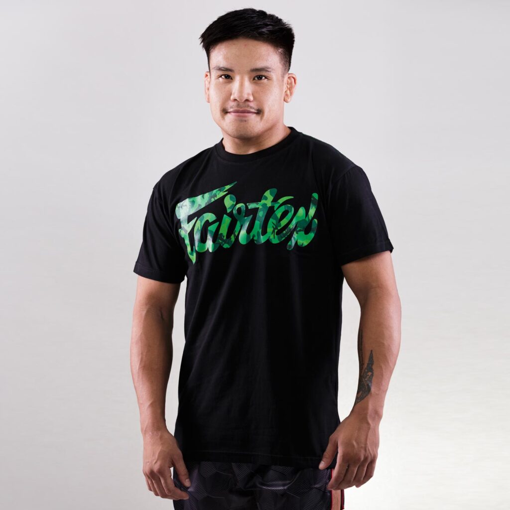 Fairtex-t-shirt-camo-logo-green