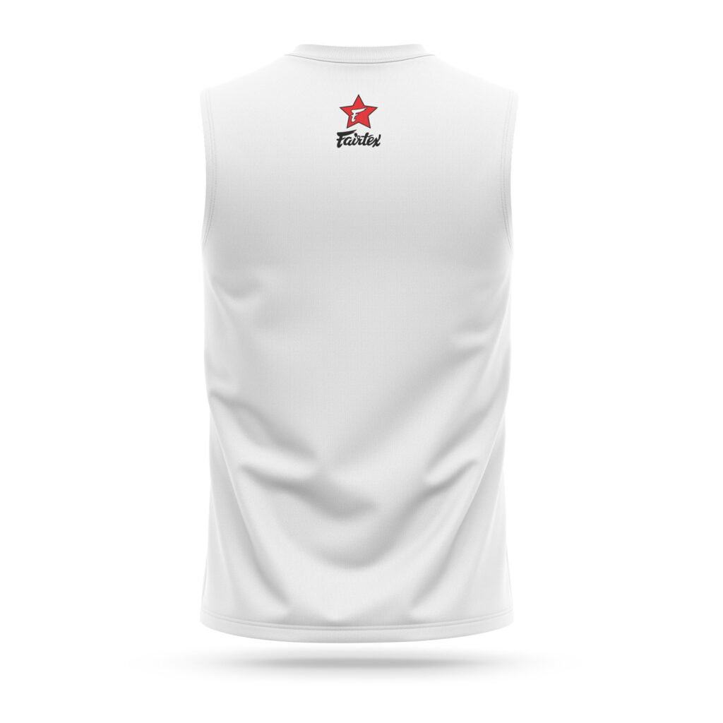 Fairtex white sleeveless t-shirt be inspired