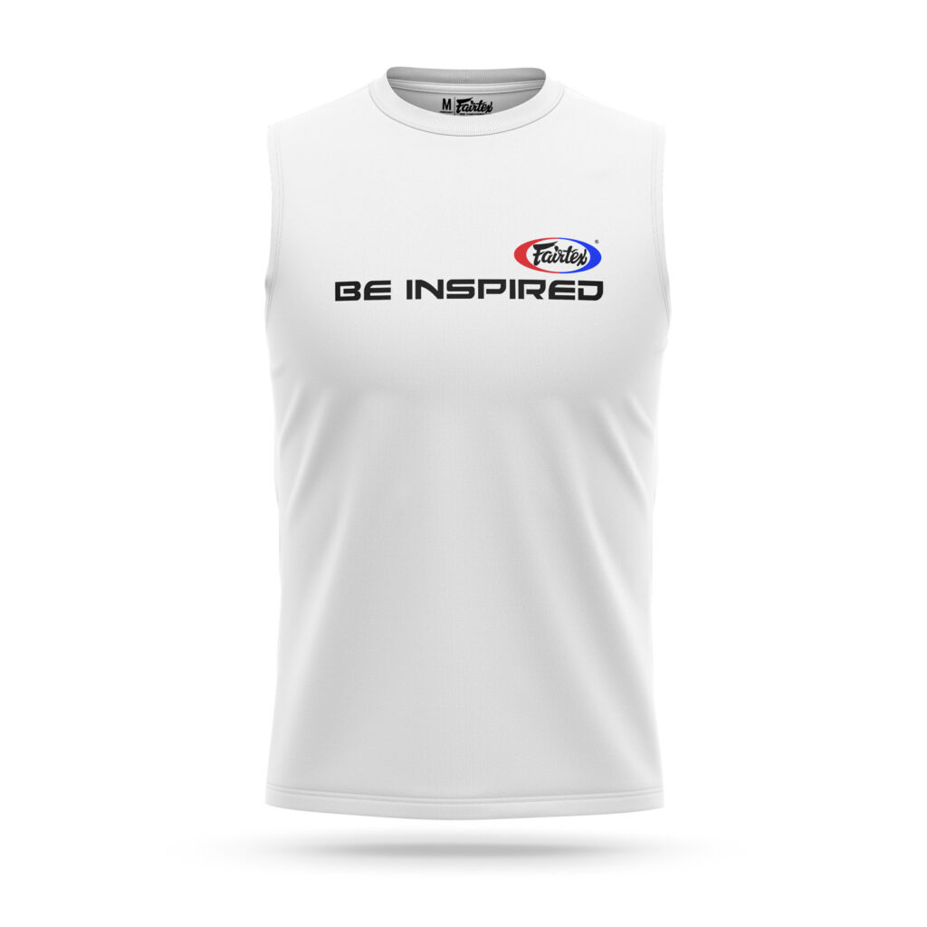 Fairtex white sleeveless t-shirt be inspired