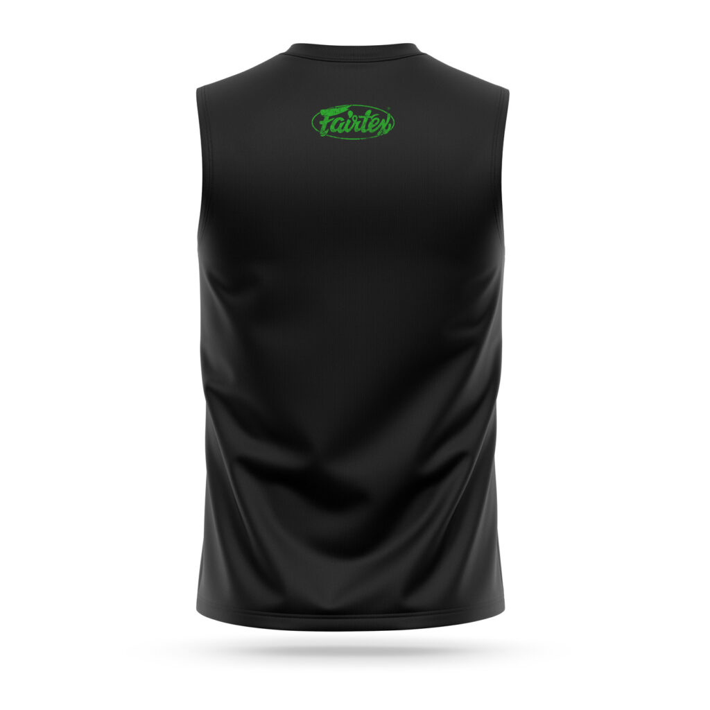 Fairtex sleeveless t-shirt black with green logo