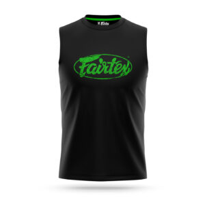 Fairtex sleeveless t-shirt black with green logo