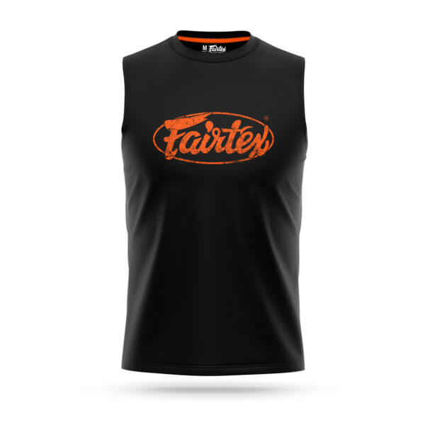 Fairtex sleeveless s-shirt black with orange logo