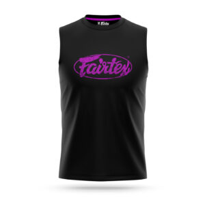 Fairtex sleeveless t-shirt black with purple logo