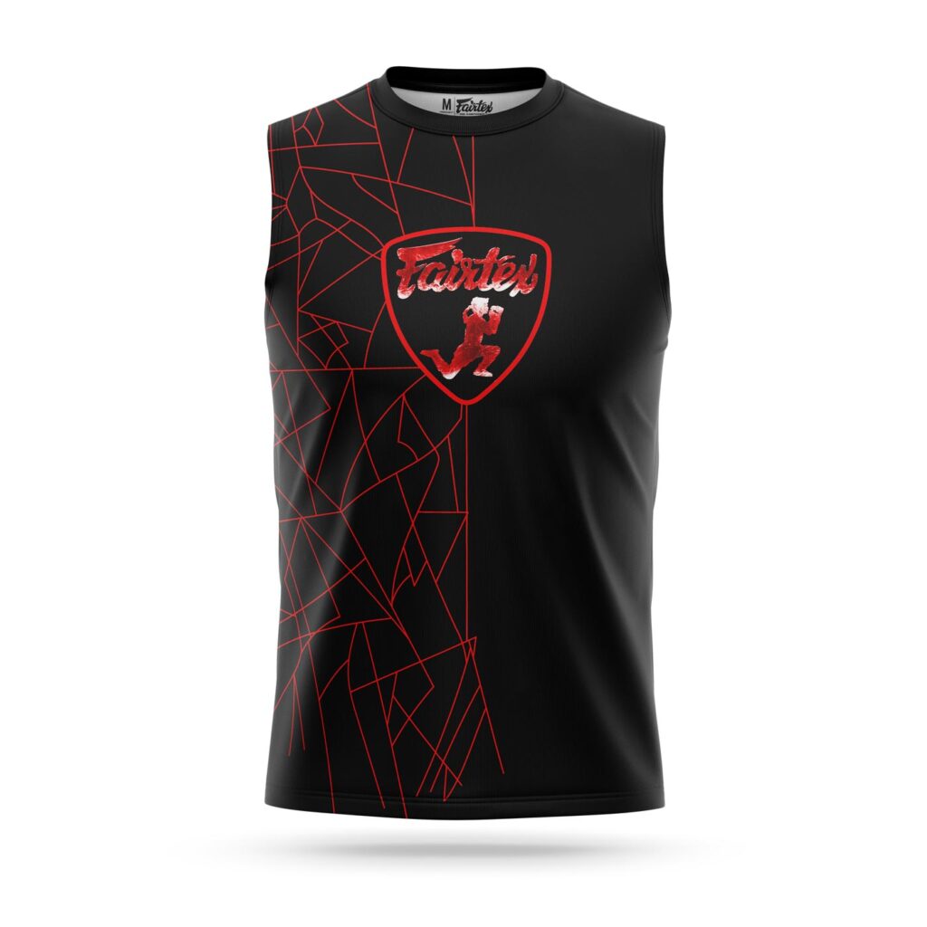 Fairtex sleeveless Lamborghini sport t-shirt red