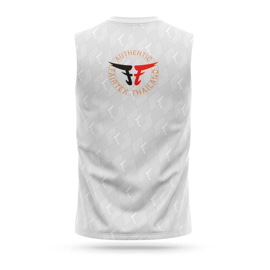 Fairtex sleeveless sport t-shirt pattern white