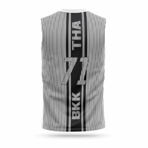 Fairtex sleeveless sport t-shirt Thai stripes white