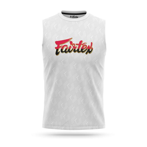 Fairtex sleeveless sport t-shirt pattern white