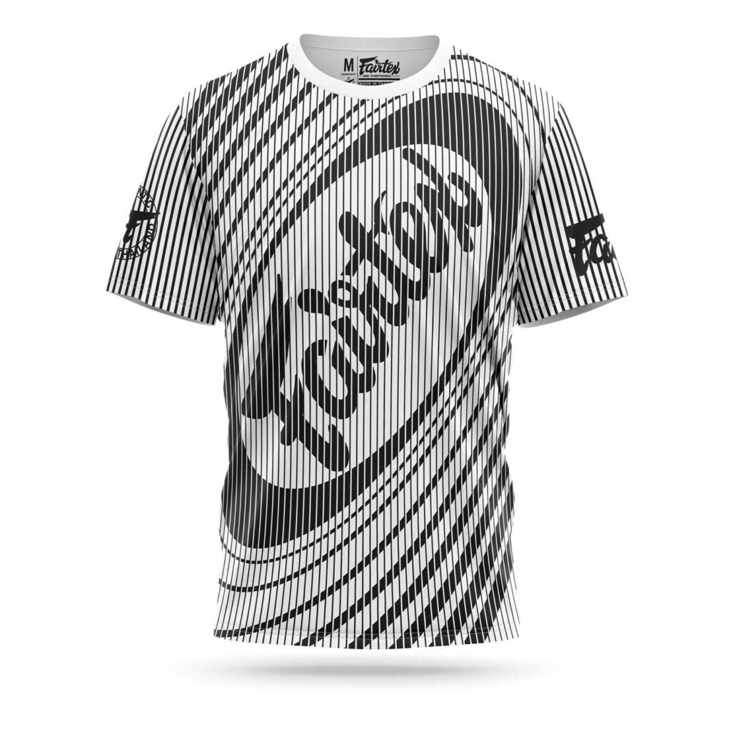 Fairtex sport t-shirt Thai stripes white