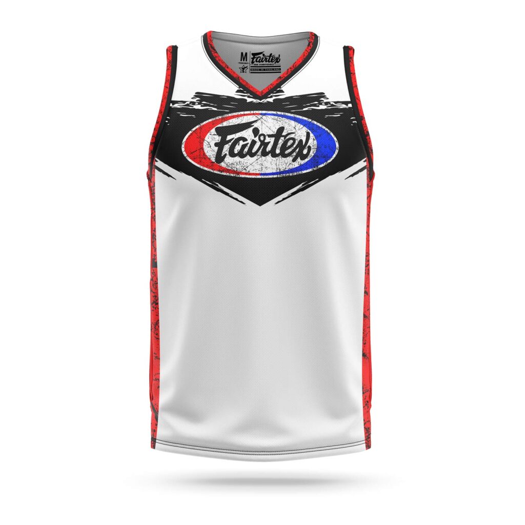 Fairtex jersey multicolor grunge shield white