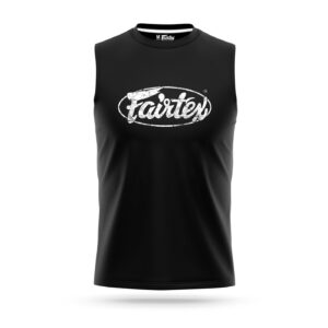 Fairtex sleeveless t-shirt black with white logo