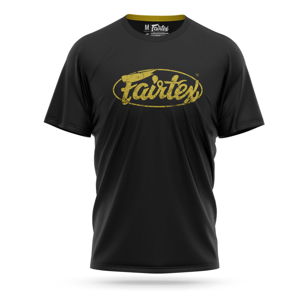 Fairtex yellow shredded logo t-shirt