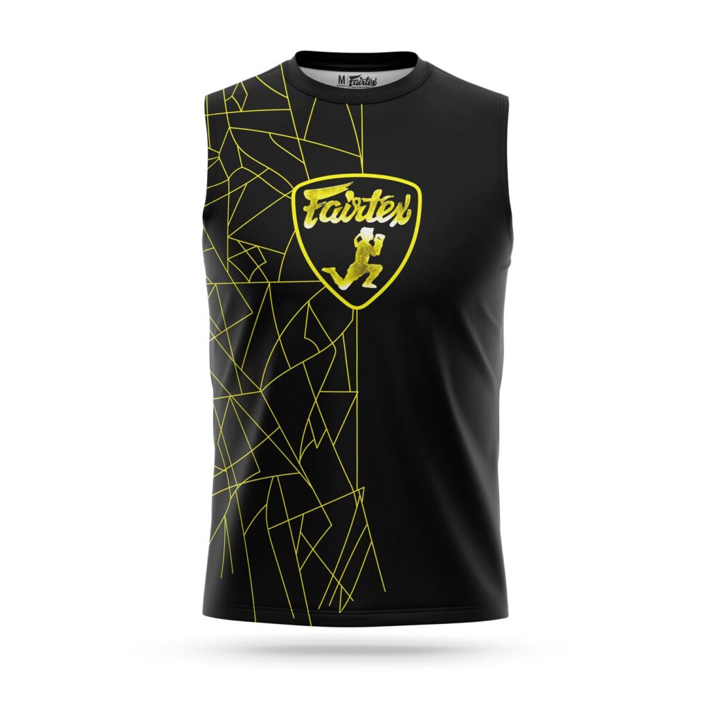 Fairtex sleeveless Lamborghini sport t-shirt yellow