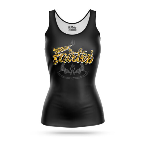 Women's sleeveless Sak yant tiger ws-sy-bk