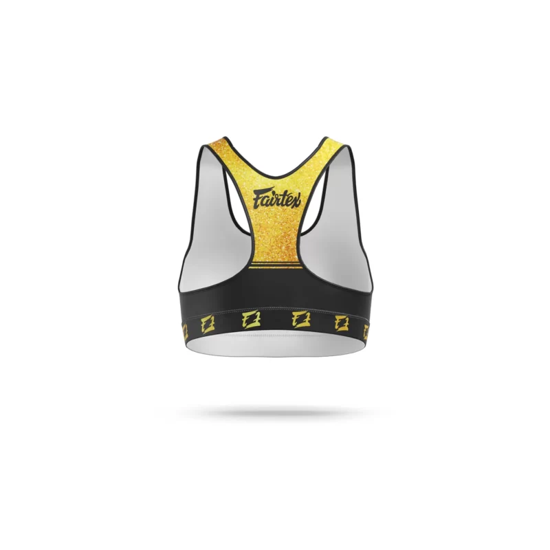 Fairtex sport bra diamond gold back